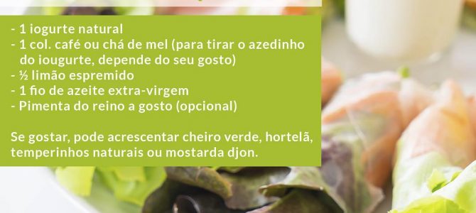 Receita saudável de molho de iogurte!